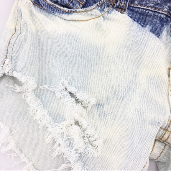 Aeropostale Distressed Jean Cut Off Short Shorts - Picture 3 of 6